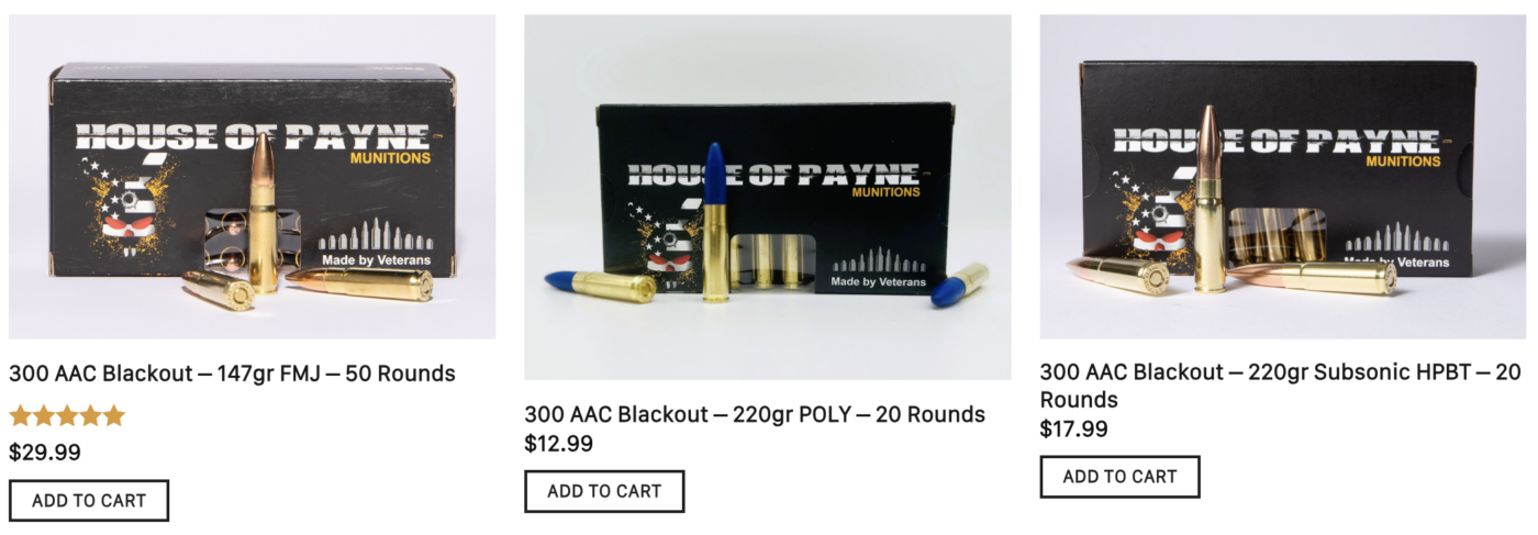 How much is 300 blackout ammo?